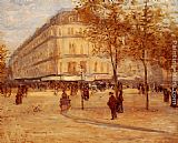 Famous Place Paintings - Place Du Theature Francais, Paris